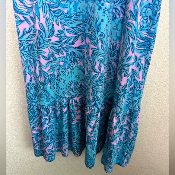 Lilly Pulitzer Collins Knee Length Midi Dress in Bermuda Blue You Grow Girl S - Picture 9 of 11